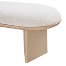 Meridian Wilshire Cream Boucle Fabric Bench IMAGE 7