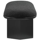  Color_Black -- Meridian Wilshire Boucle Fabric Upholstered Bench IMAGE 5