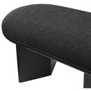  Color_Black -- Meridian Wilshire Boucle Fabric Upholstered Bench IMAGE 6