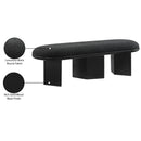  Color_Black -- Meridian Wilshire Boucle Fabric Upholstered Bench IMAGE 8