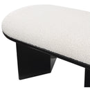  Color_Black/ Cream -- Wilshire Cream Boucle Fabric Upholstered Bench IMAGE 6