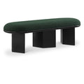  Color_Black/ Green -- Wilshire Green Boucle Fabric Upholstered Bench IMAGE 1