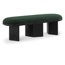 Color_Black/ Green -- Wilshire Green Boucle Fabric Upholstered Bench IMAGE 1