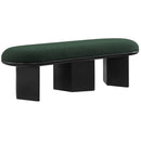  Color_Black/ Green -- Wilshire Green Boucle Fabric Upholstered Bench IMAGE 3