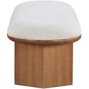  Meridian Wilshire Cream Boucle Fabric Upholstered Bench IMAGE 5