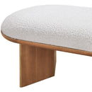  Meridian Wilshire Cream Boucle Fabric Upholstered Bench IMAGE 7