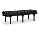 Color_Black -- Meridian Landon Vegan Leather Upholstered Bench IMAGE 1