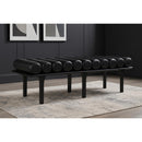  Color_Black -- Meridian Landon Vegan Leather Upholstered Bench IMAGE 2