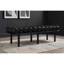 Meridian Landon Black Vegan Leather Bench IMAGE 2