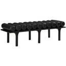  Color_Black -- Meridian Landon Vegan Leather Upholstered Bench IMAGE 3