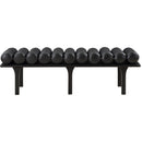  Color_Black -- Meridian Landon Vegan Leather Upholstered Bench IMAGE 4