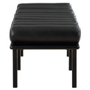  Color_Black -- Meridian Landon Vegan Leather Upholstered Bench IMAGE 5