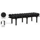  Color_Black -- Meridian Landon Vegan Leather Upholstered Bench IMAGE 9