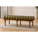 Meridian Landon Olive Green Vegan Leather Bench IMAGE 2