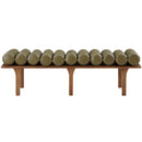 Meridian Landon Olive Green Vegan Leather Bench IMAGE 4