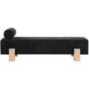  Color_Black/ Natural -- Meridian Edison Chenille Fabric Upholstered Bench IMAGE 4