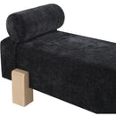  Color_Black/ Natural -- Meridian Edison Chenille Fabric Upholstered Bench IMAGE 7