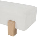  Color_Cream/ Natural -- Edison Cream Chenille Fabric Upholstered Bench IMAGE 6