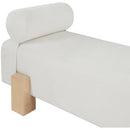  Color_Cream/ Natural -- Edison Cream Chenille Fabric Upholstered Bench IMAGE 7