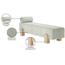  Color_Mint Green/ Natural -- Edison Mint Green Chenille Fabric Upholstered Bench IMAGE 10