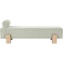  Color_Mint Green/ Natural -- Edison Mint Green Chenille Fabric Upholstered Bench IMAGE 4