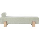 Meridian Edison Mint Green Chenille Fabric Bench IMAGE 4