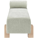  Color_Mint Green/ Natural -- Edison Mint Green Chenille Fabric Upholstered Bench IMAGE 5