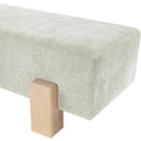  Color_Mint Green/ Natural -- Edison Mint Green Chenille Fabric Upholstered Bench IMAGE 6