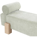  Color_Mint Green/ Natural -- Edison Mint Green Chenille Fabric Upholstered Bench IMAGE 7