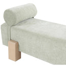 Meridian Edison Mint Green Chenille Fabric Bench IMAGE 7