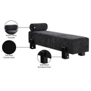  Color_Black -- Meridian Edison Chenille Fabric Upholstered Bench IMAGE 10