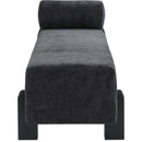  Color_Black -- Meridian Edison Chenille Fabric Upholstered Bench IMAGE 5