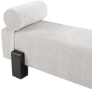  Color_Light Grey/ Black -- Edison Grey Chenille Fabric Upholstered Bench IMAGE 7