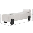  Color_Light Grey/ Black -- Edison Grey Chenille Fabric Upholstered Bench IMAGE 9