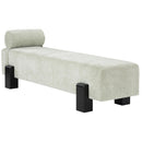  Color_Mint Green/ Black -- Edison Mint Green Chenille Fabric Upholstered Bench IMAGE 3