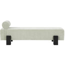  Color_Mint Green/ Black -- Edison Mint Green Chenille Fabric Upholstered Bench IMAGE 4