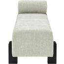  Color_Mint Green/ Black -- Edison Mint Green Chenille Fabric Upholstered Bench IMAGE 5