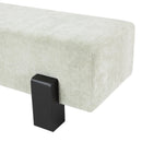  Color_Mint Green/ Black -- Edison Mint Green Chenille Fabric Upholstered Bench IMAGE 6
