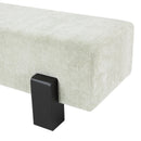 Meridian Edison Mint Green Chenille Fabric Bench IMAGE 6