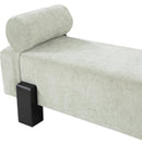  Color_Mint Green/ Black -- Edison Mint Green Chenille Fabric Upholstered Bench IMAGE 7
