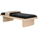  Color_Black/ Natural -- Meridian Arlington Chenille Fabric Upholstered Bench IMAGE 3