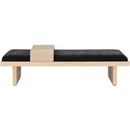  Color_Black/ Natural -- Meridian Arlington Chenille Fabric Upholstered Bench IMAGE 4