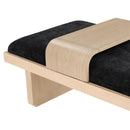  Color_Black/ Natural -- Meridian Arlington Chenille Fabric Upholstered Bench IMAGE 7