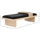  Color_Black/ Natural -- Meridian Arlington Chenille Fabric Upholstered Bench IMAGE 9