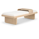  Color_Cream/ Natural -- Arlington Cream Chenille Fabric Upholstered Bench IMAGE 1