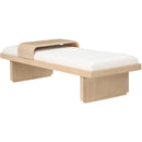  Color_Cream/ Natural -- Arlington Cream Chenille Fabric Upholstered Bench IMAGE 3