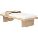 Meridian Arlington Cream Chenille Fabric Bench IMAGE 3