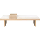  Color_Cream/ Natural -- Arlington Cream Chenille Fabric Upholstered Bench IMAGE 4
