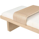  Color_Cream/ Natural -- Arlington Cream Chenille Fabric Upholstered Bench IMAGE 7