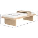  Color_Cream/ Natural -- Arlington Cream Chenille Fabric Upholstered Bench IMAGE 9